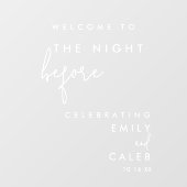 De avond voor de repetitie Dinner Mirror Sign Raamsticker (Vel)