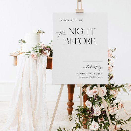 De avond voor de repetitie Welkom Signage Poster