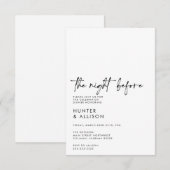 De avond voor de sluitingskaart informatiekaartje (Voorkant / Achterkant)