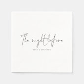 De avond voor het elegante script repetitie diner servet (Voorkant)