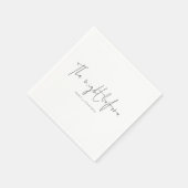 De avond voor het elegante script repetitie diner servet (Hoek)