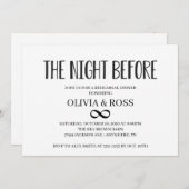 De avond voor het infinity repetitie diner kaart (Voorkant / Achterkant)