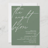 De avond voor het romantische bruiloft repetitie d kaart (Voorkant)