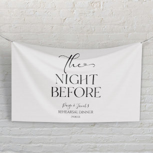De avond voor minimale bruiloft repetitie diner spandoek