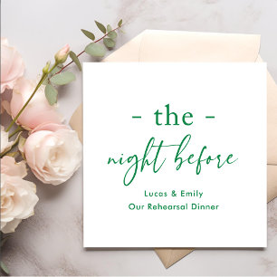 De avond voor repetitie diner op maat servet