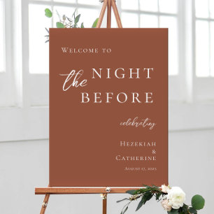 De avond voor repetitie terracotta welkom poster
