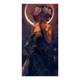 De avondster, nouveau art van Alfons Mucha Perfect Poster