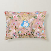De avonturen van Alice in Wonderland Glitter Name Accent Kussen (Voorkant)