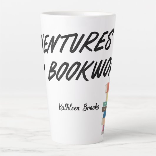 De avonturen van een boekenwurm latte mok (Voorkant)