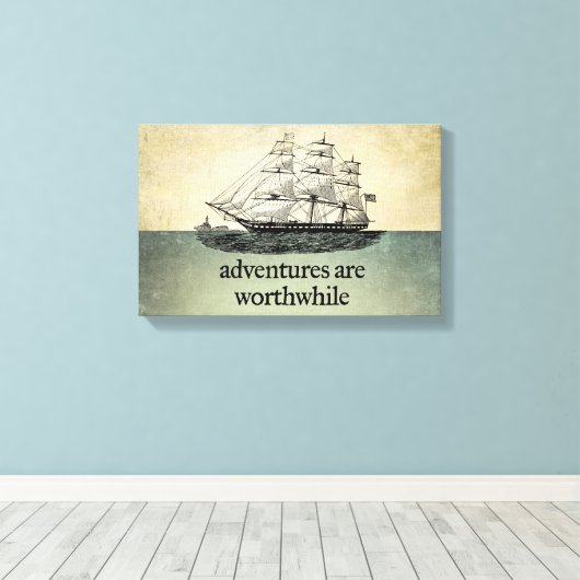 De avonturen zijn Worthwhile Canvas (Insitu (Houten vloer))