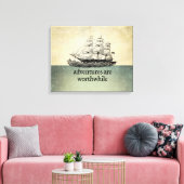 De avonturen zijn Worthwhile Canvas Afdruk (Insitu (Woonkamer))
