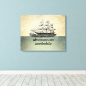 De avonturen zijn Worthwhile Canvas Afdruk (Insitu (Houten vloer))
