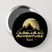 De Avontuur Begint Knop Ronde Button 4,0 Cm (Voorkant /achterkant)