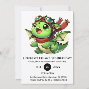 De avontuurlijke Baby Dragon verjaardag Kaart