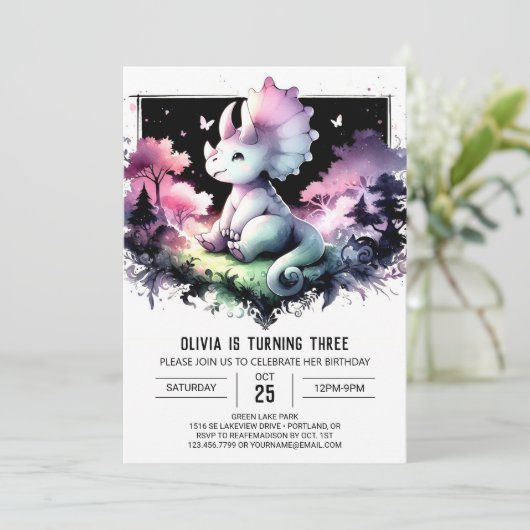 De avontuurlijke Dino Explorer Verjaardag Kaart (Staand voorkant)