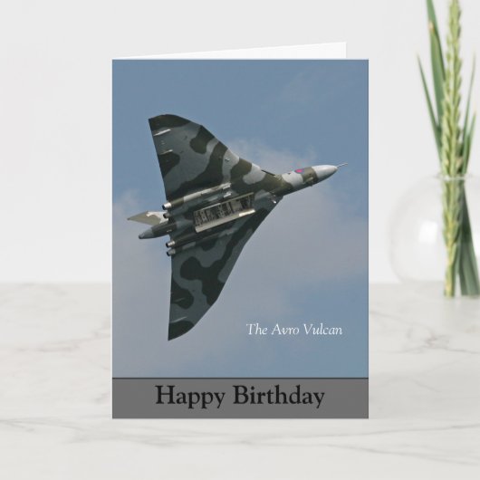 De Avro Vulcan Happy Birthday Kaart (Voorkant)