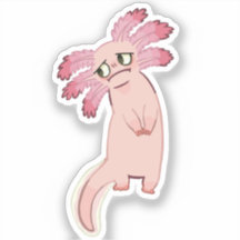 De Axolotl // Op maat gesneden vinyl sticker