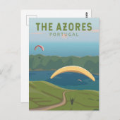 De Azoren Portugal reizen kunst Briefkaart (Voorkant / Achterkant)