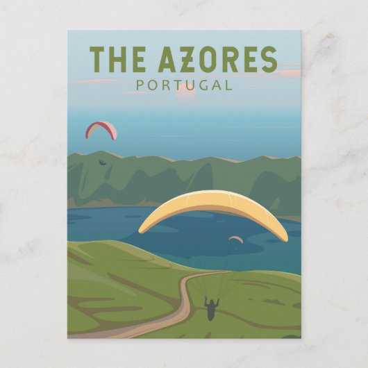 De Azoren Portugal reizen kunst Briefkaart (Voorkant)