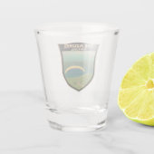 De Azoren Portugal reizen kunst Shot Glas (Achterkant)