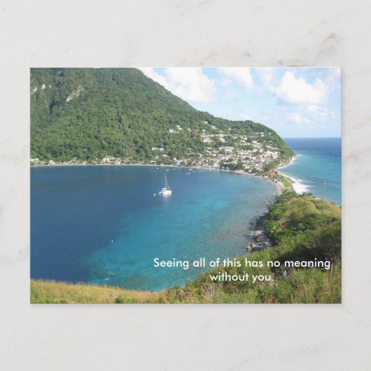 De baai van Dominica Briefkaart (Voorkant)