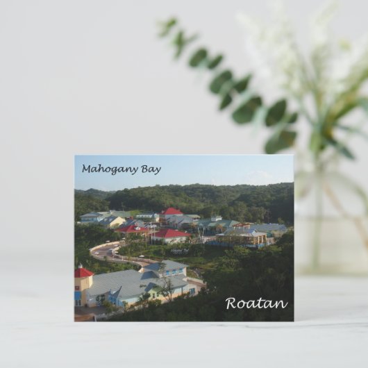 De Baai van het mahonie, Roatan Briefkaart (Staand voorkant)
