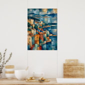 De Baai van Marseille  Meesterwerk Hernieuwde Inte Poster (Keuken)