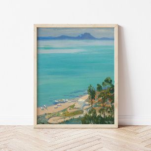 De baai van Tunis, morgen Sir John Lavery Poster