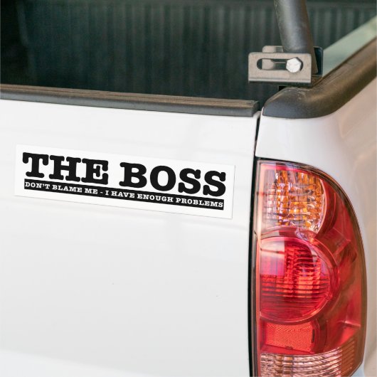 De baas bumpersticker (Op Truck)