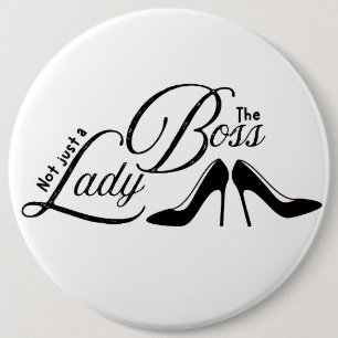 De baas dame ronde button 6,0 cm