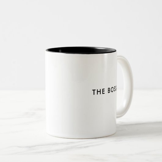 De baas | Funny Custom Coffee Mok (Voorkant rechts)