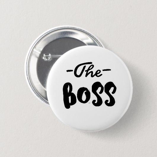 De baas ronde button 5,7 cm (Voorkant /achterkant)