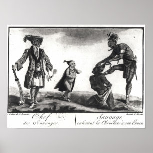 De baas van de Savages die zijn vijand aan het uit Poster