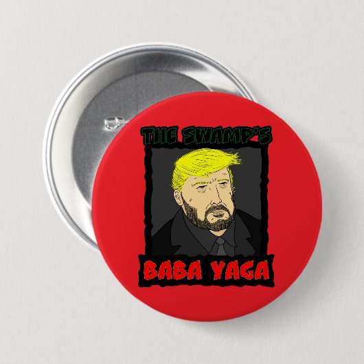 De Baba Yaga Button van het moeras (Voorkant /achterkant)