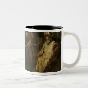 De Baby Christus in de tempel Tweekleurige Koffiemok