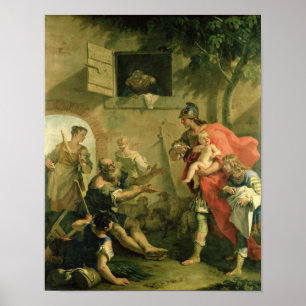 De Baby Cyrus met de Shepherd Poster