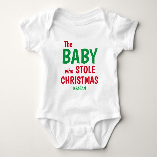 De Baby die de kersttaart met kerst heeft gestopt Romper (Voorkant)
