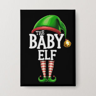 De Baby Elf Groep Matching Familie Kerstmis Button