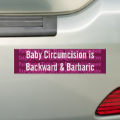 De baby is achterwaarts en barbaars bumpersticker (Op auto)