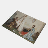 De Baby is Slapen (door Gerolamo Induno) Deurmat (Schuin)