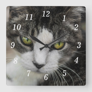 De Baby look wandklok Vierkante Klok