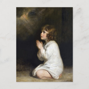 De Baby Samuel bij het Gebed door Joshua Reynolds Briefkaart