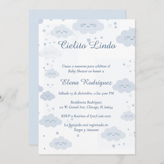 De Baby shower Cielito Lindo Kaart (Voorkant / Achterkant)
