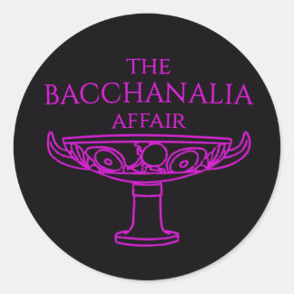 De Bacchanalia Affaire ronde stickers