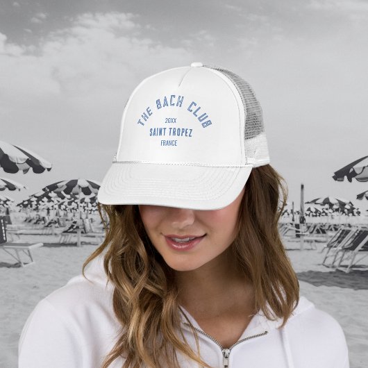 De Bach Club Blauwe Aangepaste Wapen Bachelorette Trucker Pet