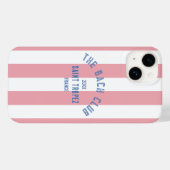 De Bach Club Crest Pink Stripe Bachelorette Case-Mate iPhone Case (Achterkant (horizontaal))