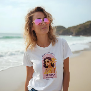 De Bach Party Crew Retro Vrouw Bachelorette Party Tri-Blend Shirt
