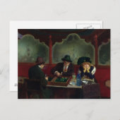 De backgammaspelers briefkaart (Voorkant / Achterkant)