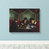 De backgammaspelers canvas afdruk (Insitu (Houten vloer))