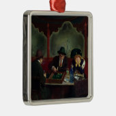 De backgammaspelers metalen ornament (Rechts)